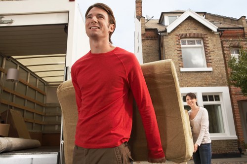 Careful furniture handling during a Docklands home move